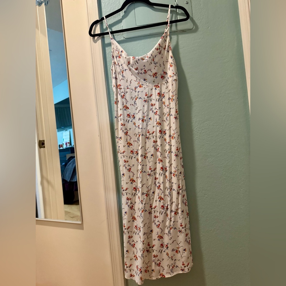 Reformation Cream Floral Dress